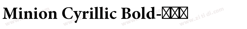 Minion Cyrillic Bold字体转换